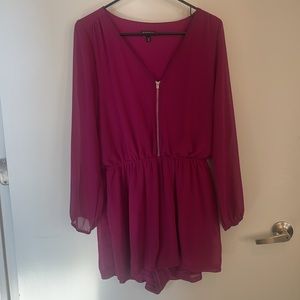 Express fuschia/wine colored romper
